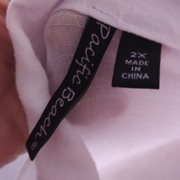 pacific beach XXL swimsuit coverup lounge white - Picture 5 of 8